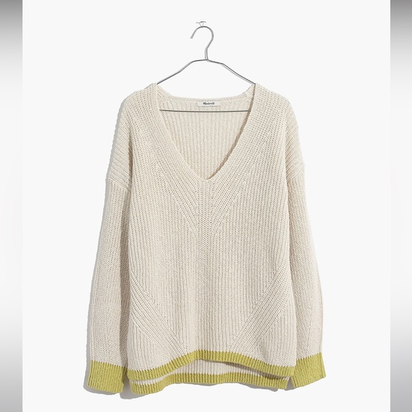 Madewell Tipped Ridgeton Pullover Sweater - Picture 4 of 7